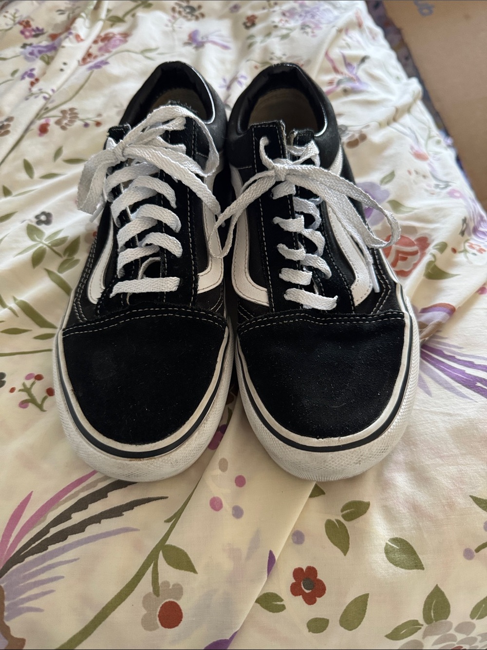 Vans Black and White Old Skool platform